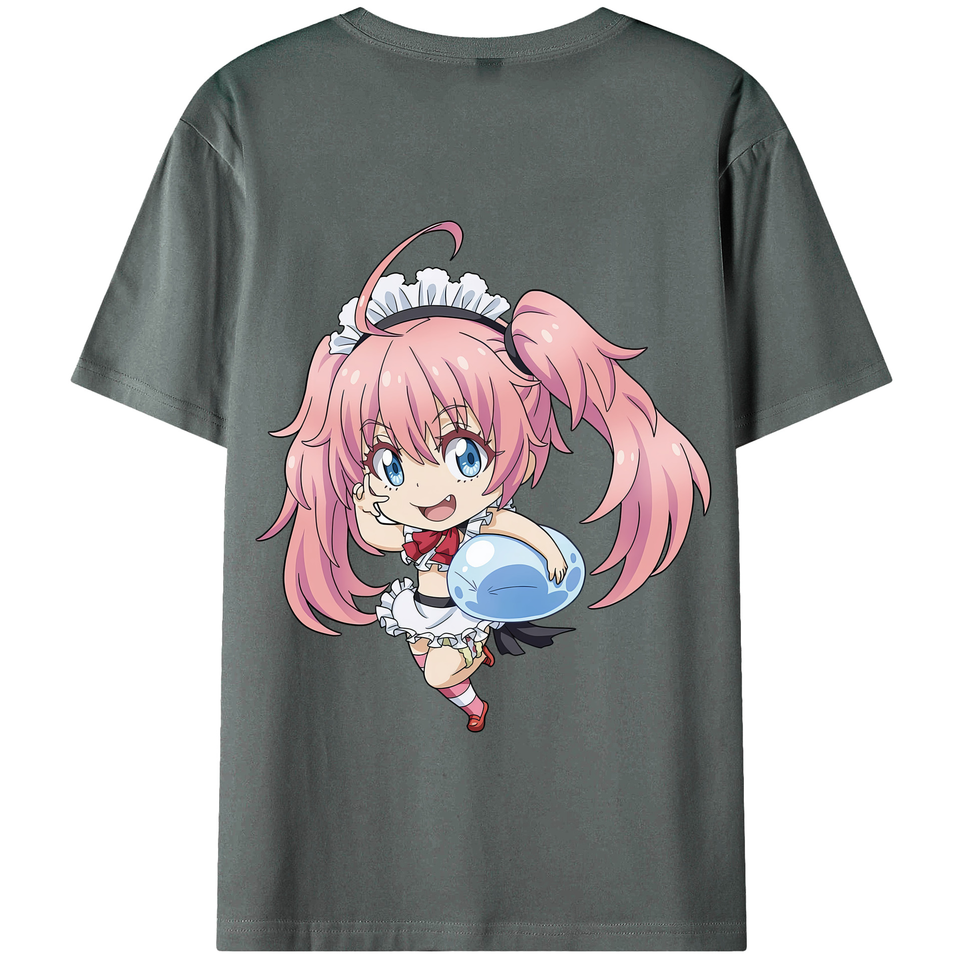 （画像用） 転スラ Regarding Reincarnated to Slime 綿100％半袖Tシャツ（背面プリント）